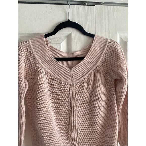 Abercrombie Fitch Womens XS Pink Knit Pullover Sweater Feminine Fairy - Picture 4 of 6
